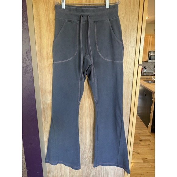 Free People Other - Free People Sweat Pants S Burnout Black Good Vibes Flare Soft Great Condition